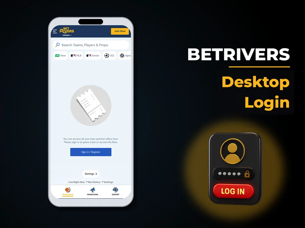 BetRivers - Desktop Login